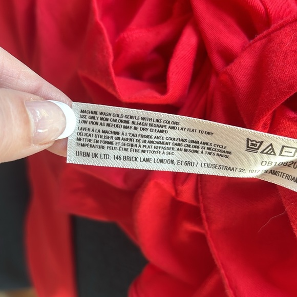 Anthropologie Red 100% Cotton Long Sleeve Mock Turtleneck Size Large - Picture 6 of 12